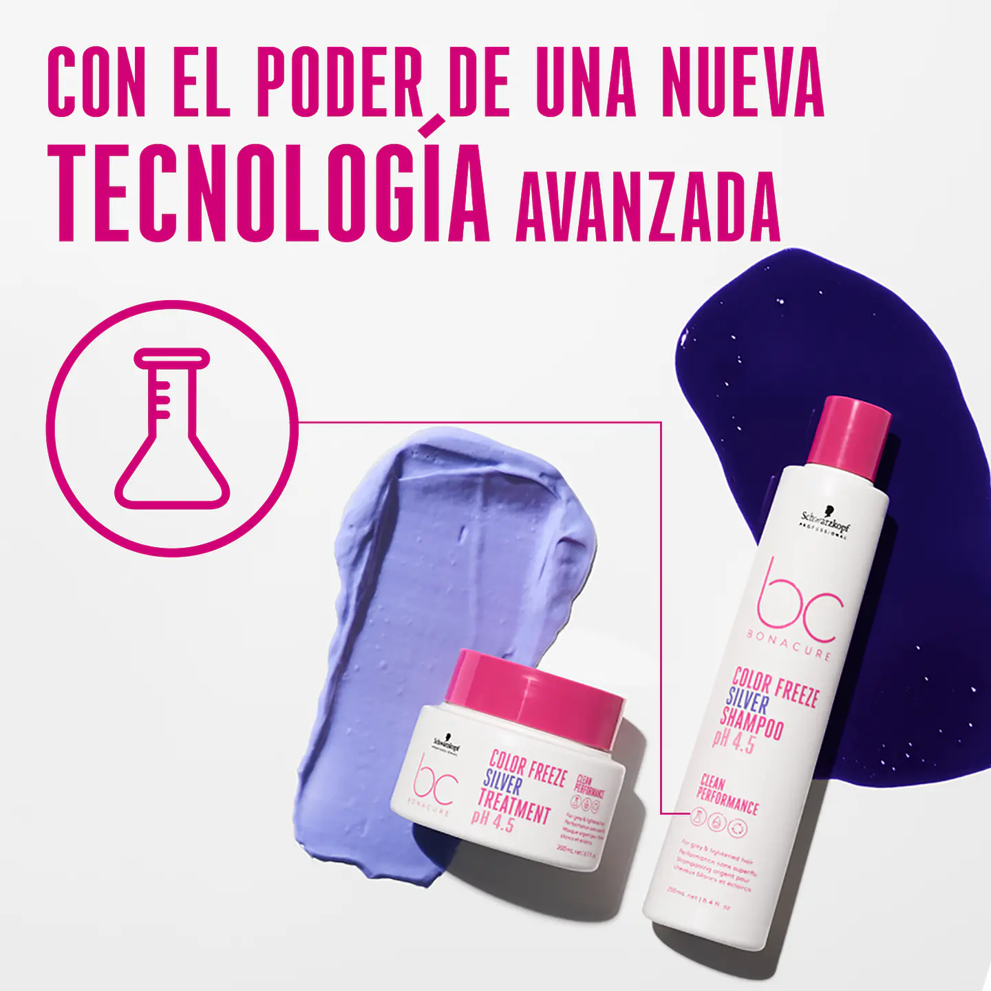 Shampoo Matizante con Queratina Vegana y pH 4.5 Color Freeze Silver BONACURE 1000ml 2