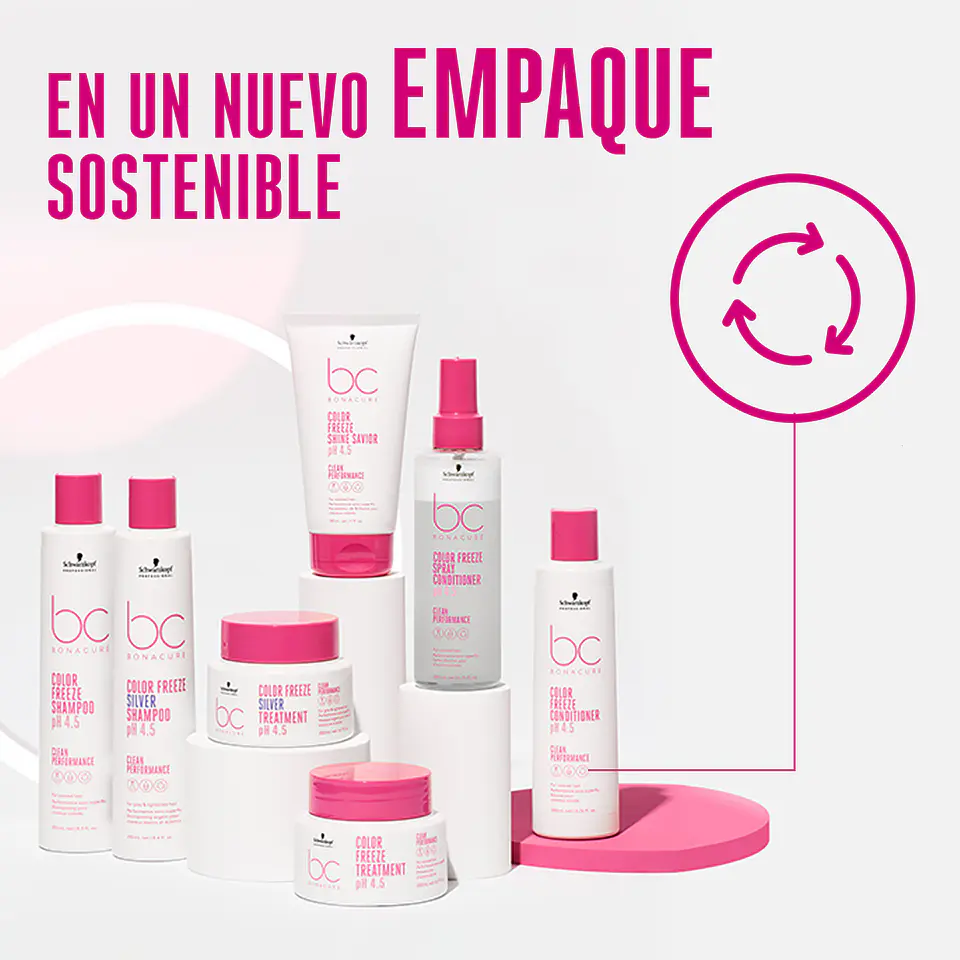 Shampoo Matizante con Queratina Vegana y pH 4.5 Color Freeze Silver BONACURE 1000ml 4