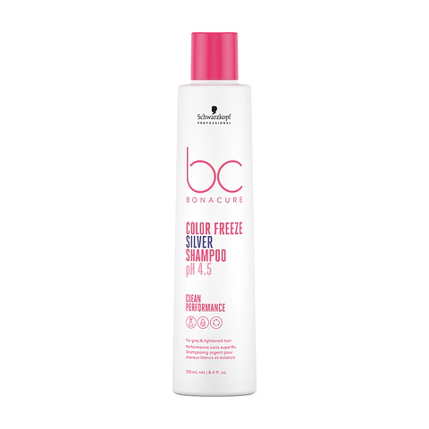 Shampoo Matizante con Queratina Vegana y pH 4.5 Color Freeze Silver BONACURE 250ml