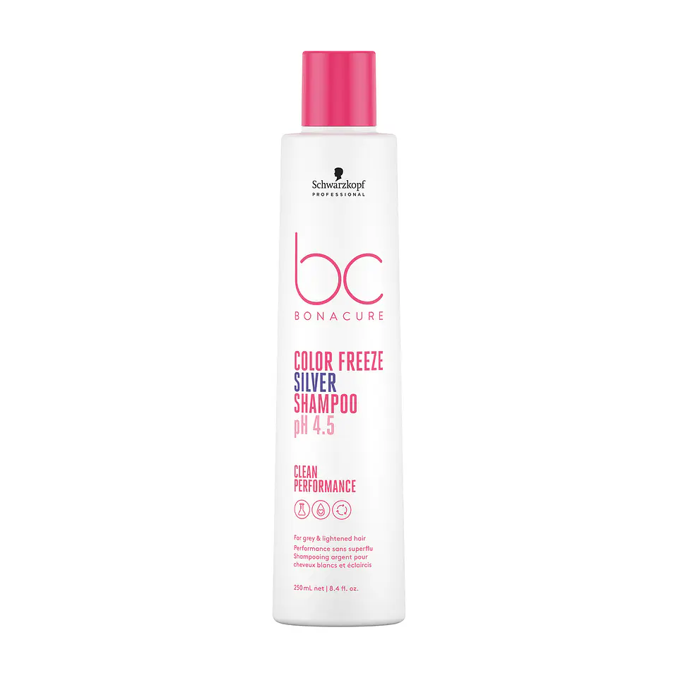 Shampoo Matizante con Queratina Vegana y pH 4.5 Color Freeze Silver BONACURE 250ml 1