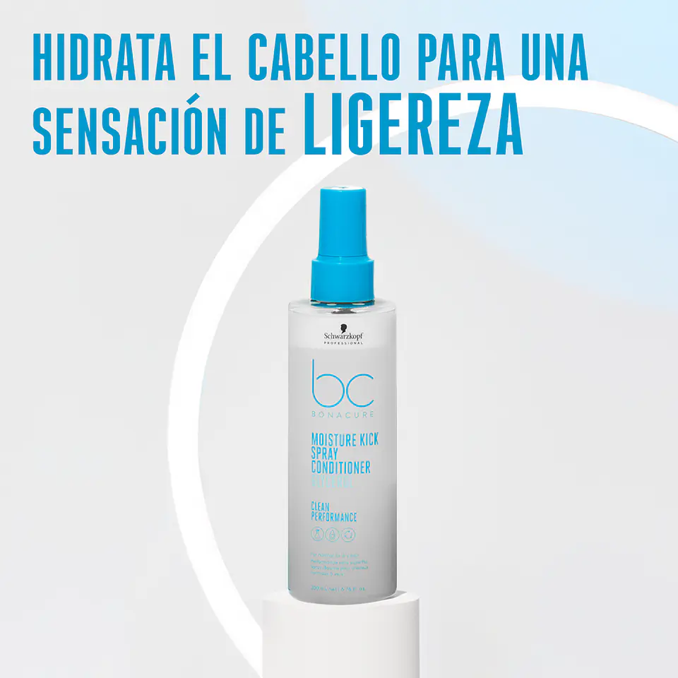 Spray Acondicionador con Queratina Vegana y Glicerol Moisture Kick BONACURE 200ml 2