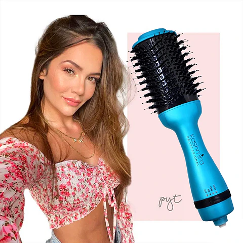 Cepillo Alisador Secador PYT Turquesa