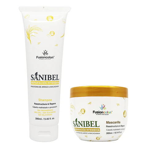 Combo Shampoo + Mascarilla SANIBEL Reparación Intensiva