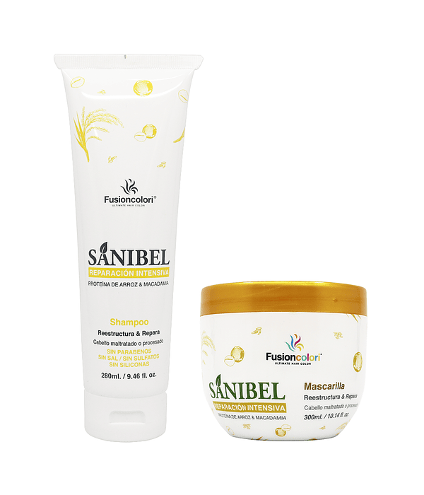 Combo Shampoo + Mascarilla SANIBEL Reparación Intensiva