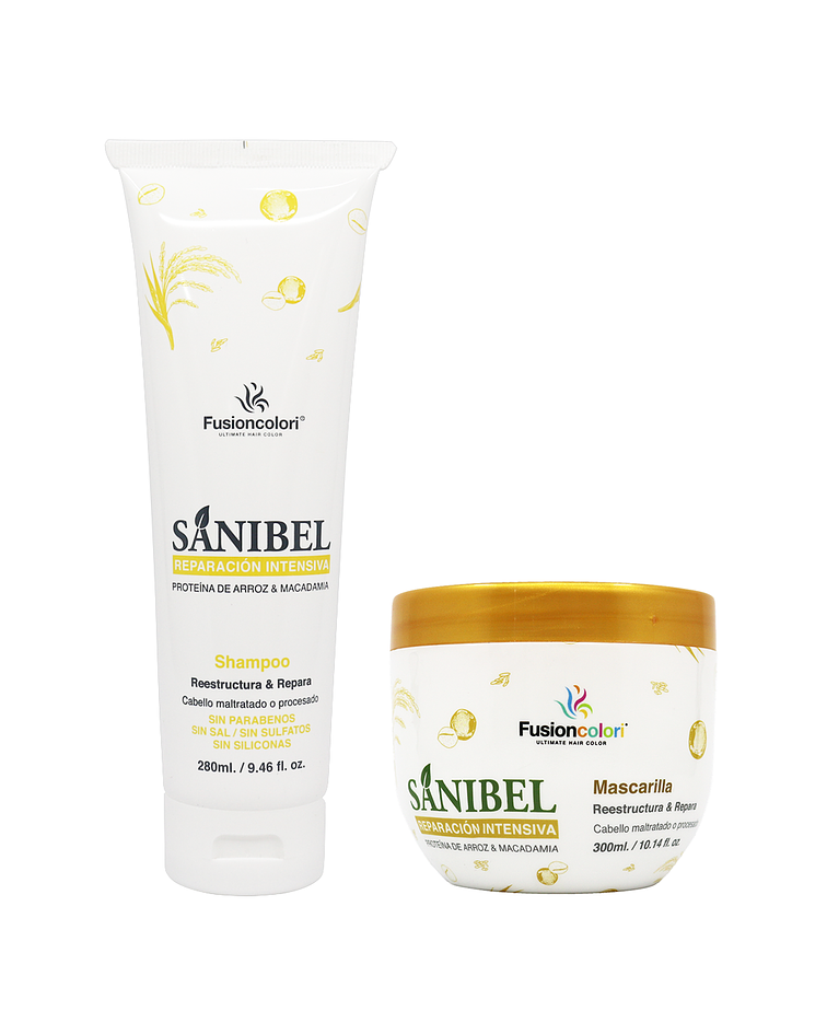 Combo Shampoo + Mascarilla SANIBEL Reparación Intensiva