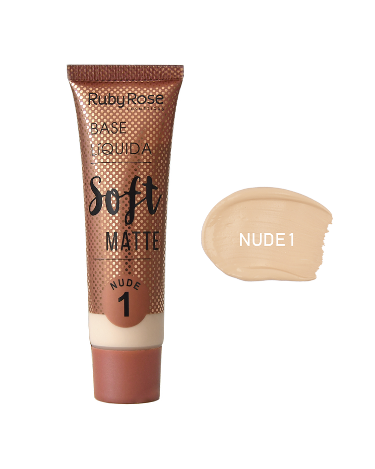 Base Líquida RUBY ROSE Soft Matte Grupo 1 Nude 29ml