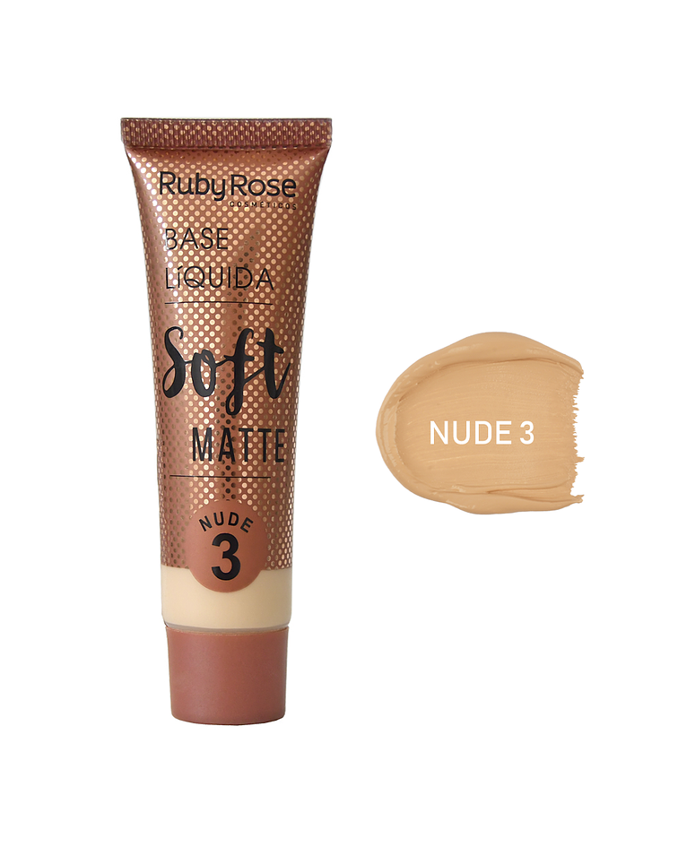 Base Líquida RUBY ROSE Soft Matte Grupo 1 Nude 29ml