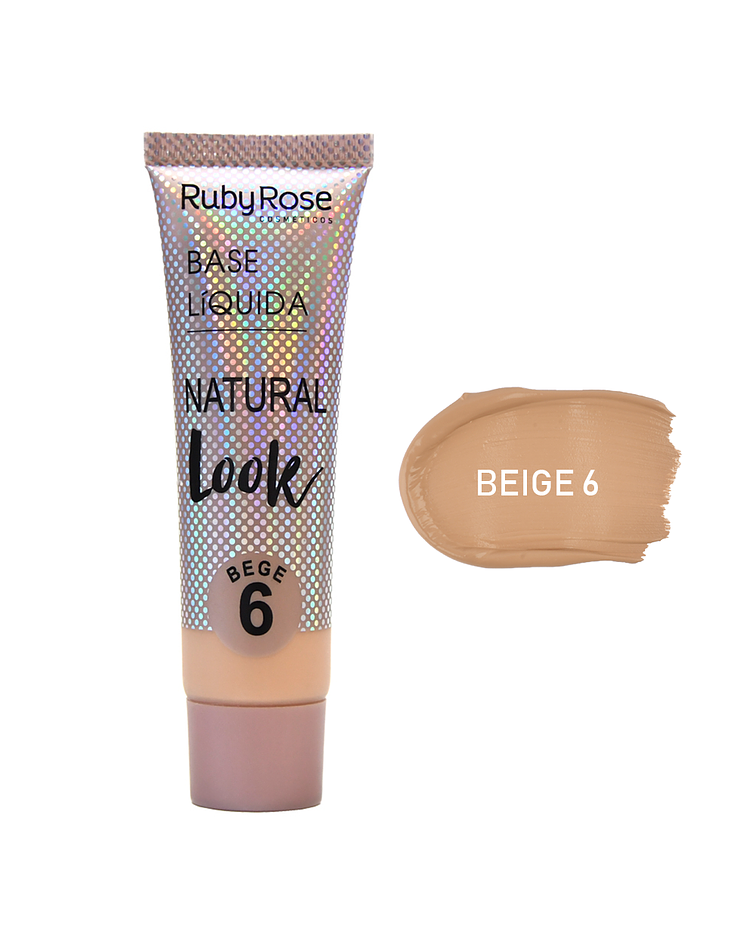 Base Líquida RUBY ROSE Natural Look Grupo 2 Beige 29ml