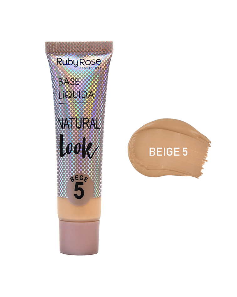 Base Líquida RUBY ROSE Natural Look Grupo 2 Beige 29ml