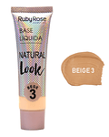 Base Líquida RUBY ROSE Natural Look Grupo 2 Beige 29ml