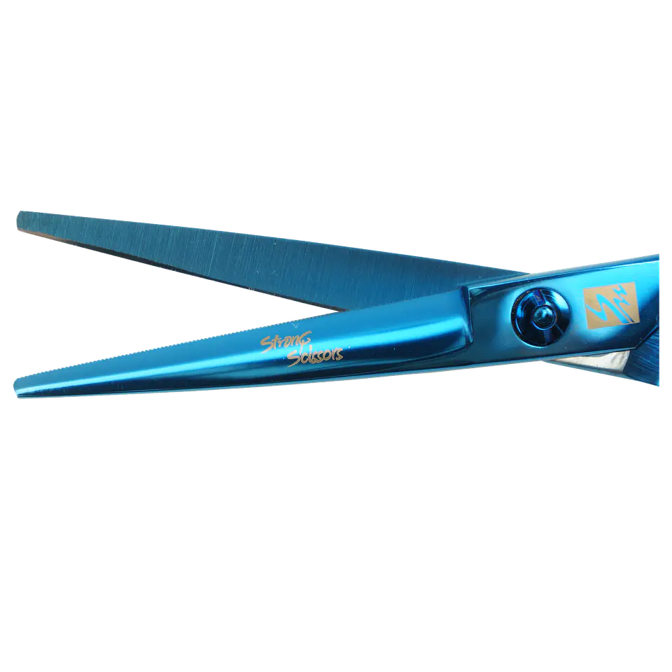 Tijeras Peluquería Profesionales Microdentada Blue 5.5″ STRONG SCISSORS Y V8BE-5.5