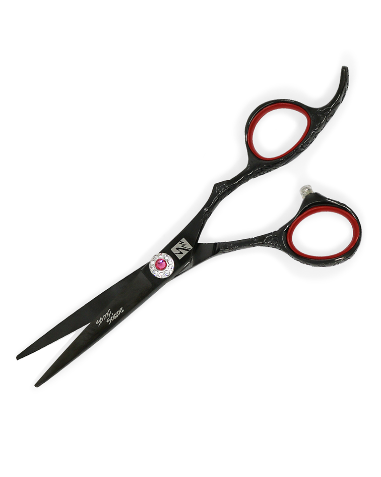 Tijeras Peluquería Profesionales Deslizante Piedra Rosada Ajustable 5.5″ STRONG SCISSORS Y CK15B 5.5"