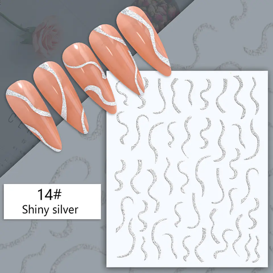 Stickers Reflectivos para Uñas JOYFUL NAIL  9