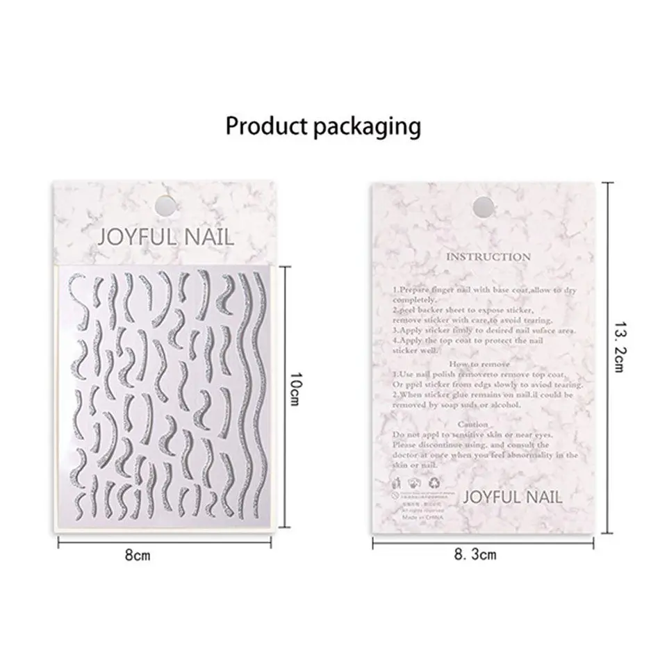 Stickers Reflectivos para Uñas JOYFUL NAIL  2