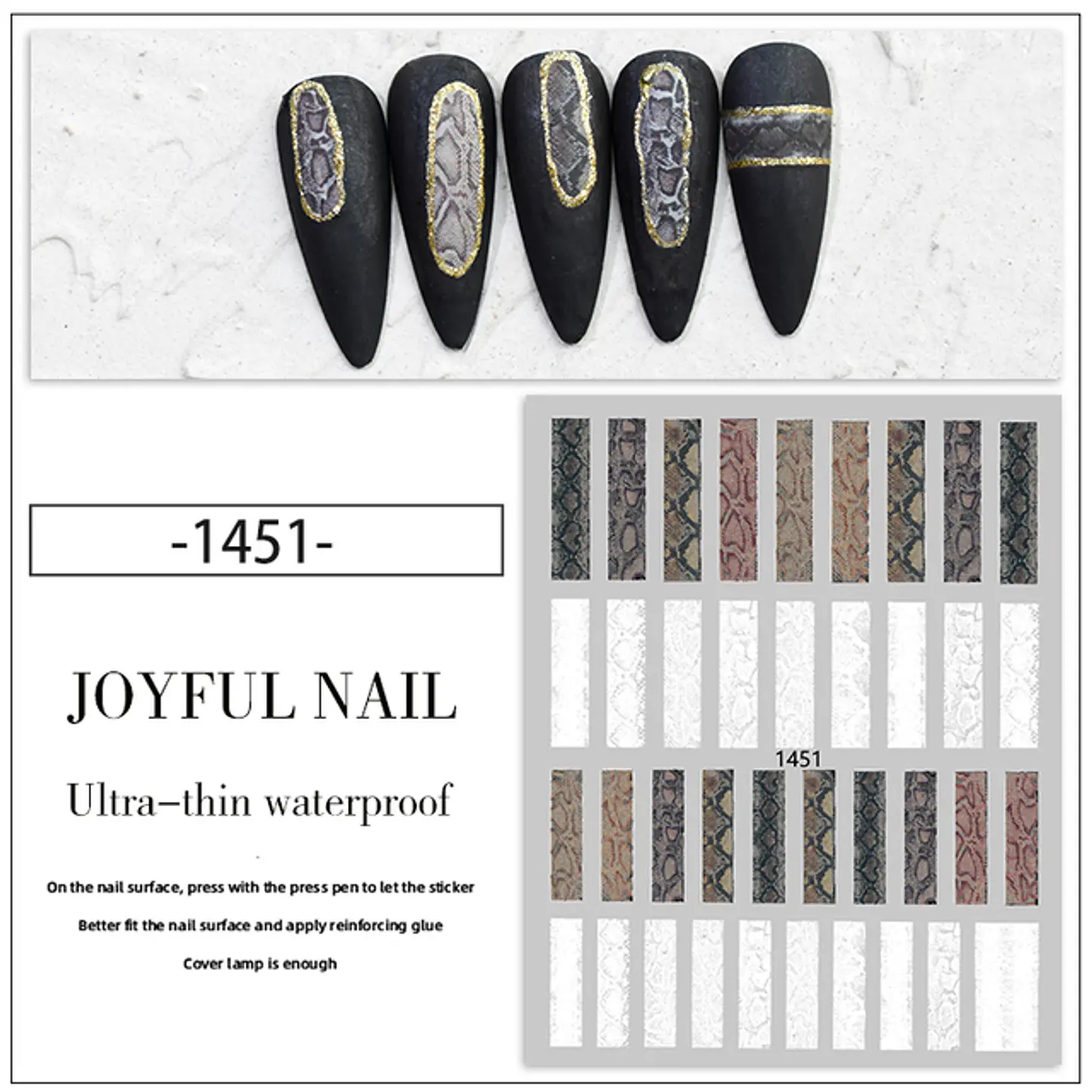 Stickers Animal Print para Uñas JOYFUL NAIL 8