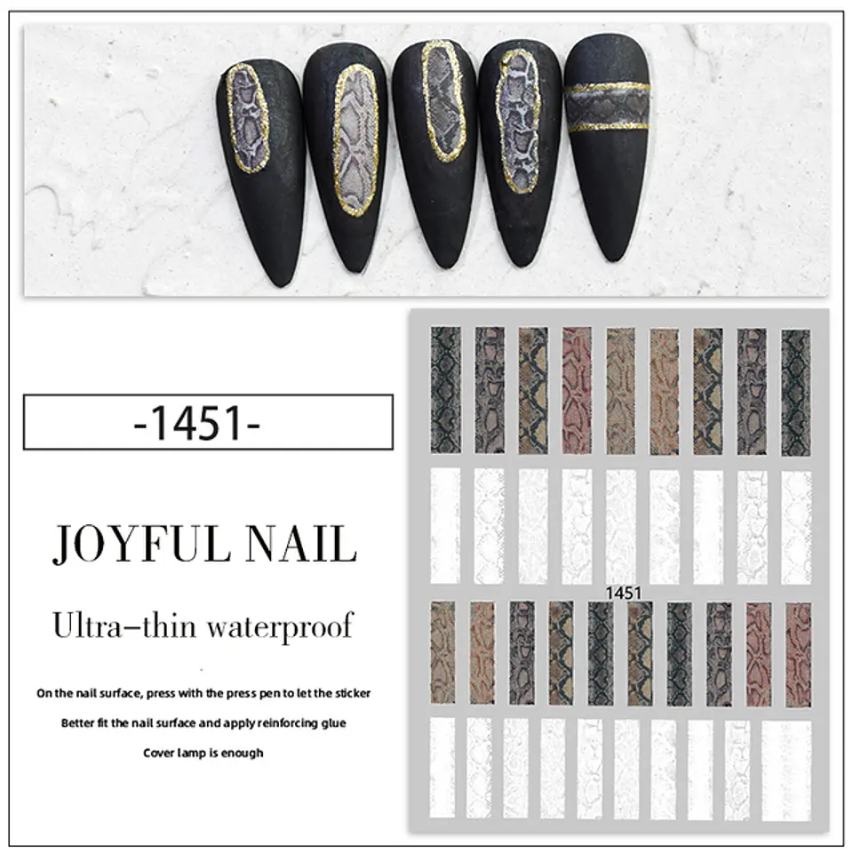 Stickers Animal Print para Uñas JOYFUL NAIL 8
