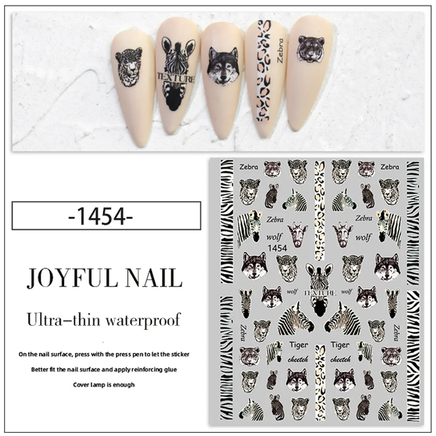 Stickers Animal Print para Uñas JOYFUL NAIL 10