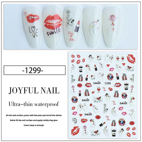 Stickers Besos Sexy para Uñas JOYFUL NAIL