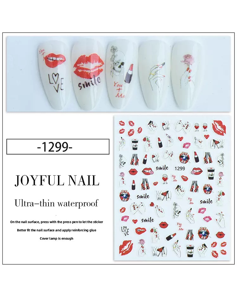 Stickers Besos Sexy para Uñas JOYFUL NAIL