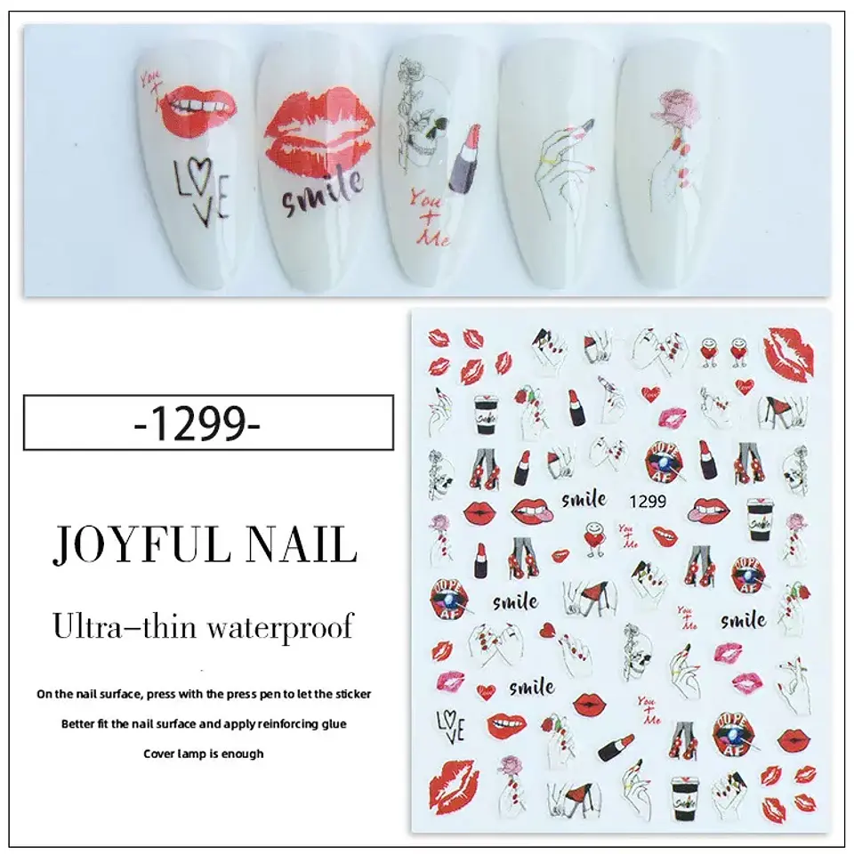 Stickers Besos Sexy para Uñas JOYFUL NAIL 2