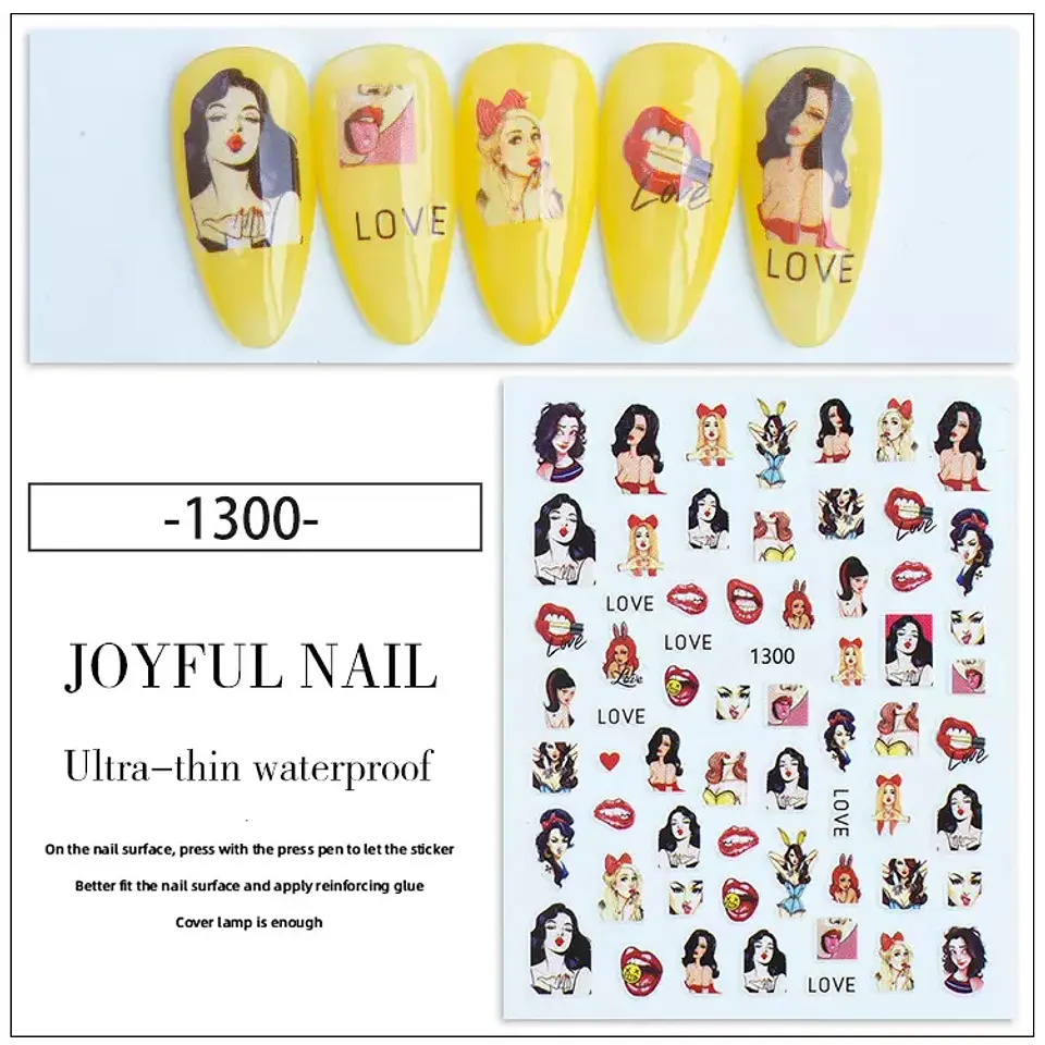Stickers Besos Sexy para Uñas JOYFUL NAIL 3