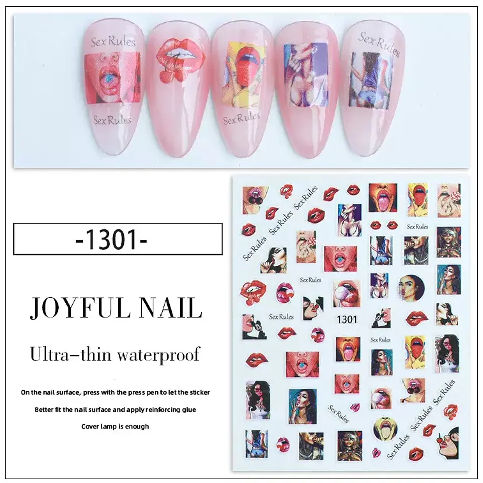 Stickers Besos Sexy para Uñas JOYFUL NAIL 4