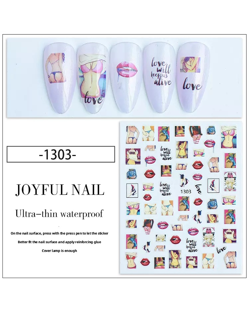 Stickers Besos Sexy para Uñas JOYFUL NAIL