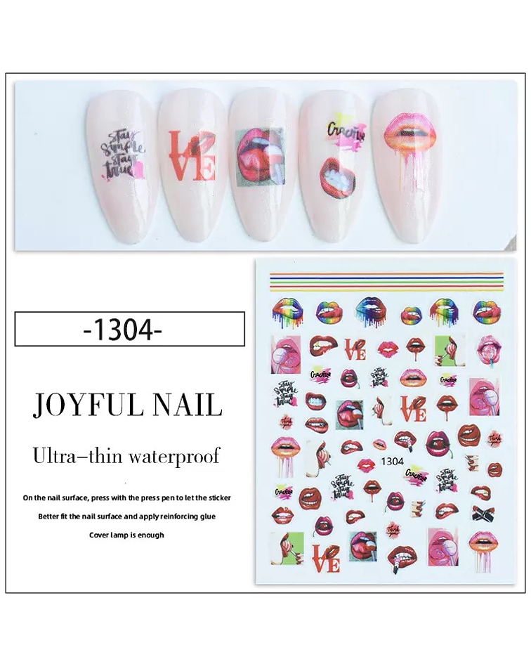 Stickers Besos Sexy para Uñas JOYFUL NAIL