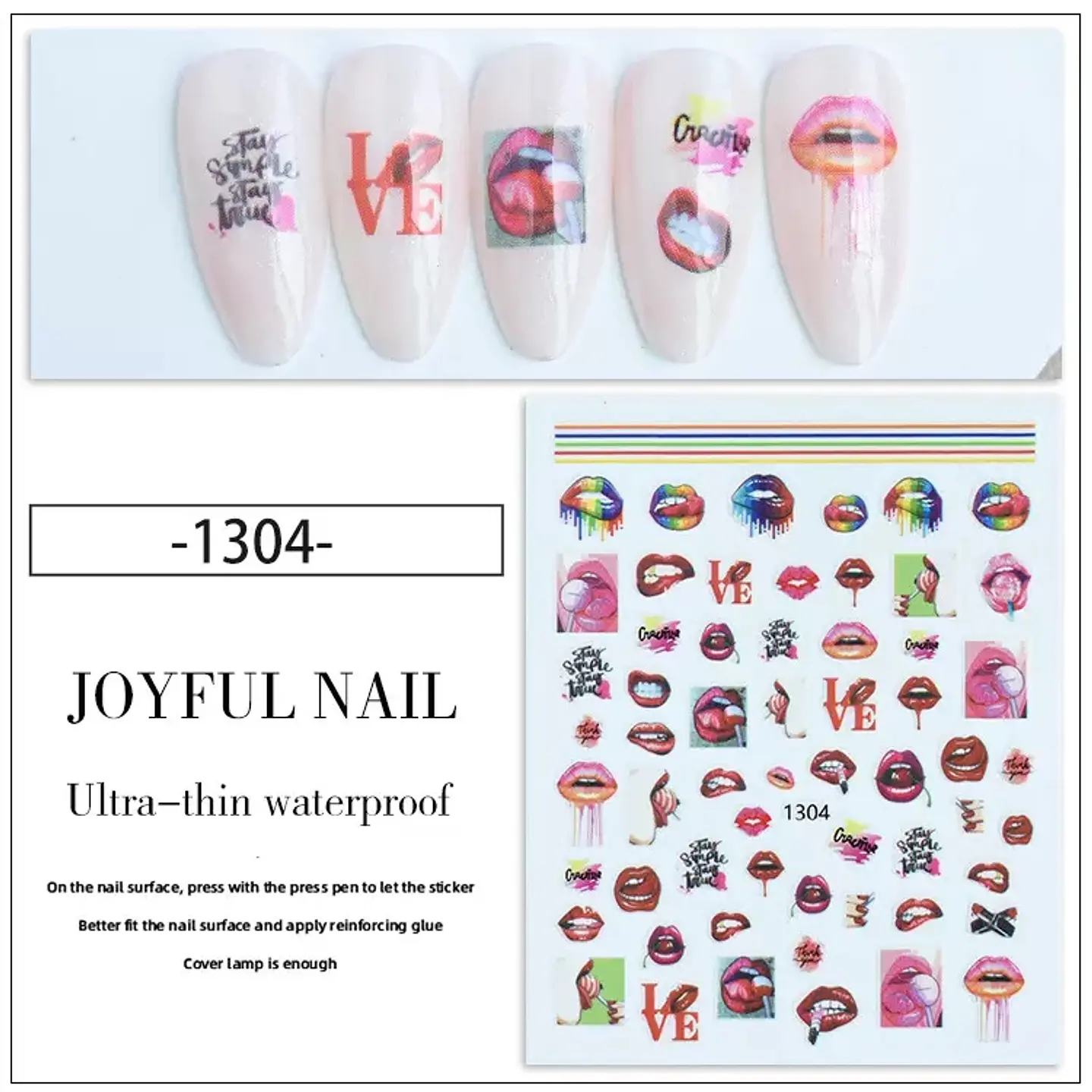 Stickers Besos Sexy para Uñas JOYFUL NAIL 7