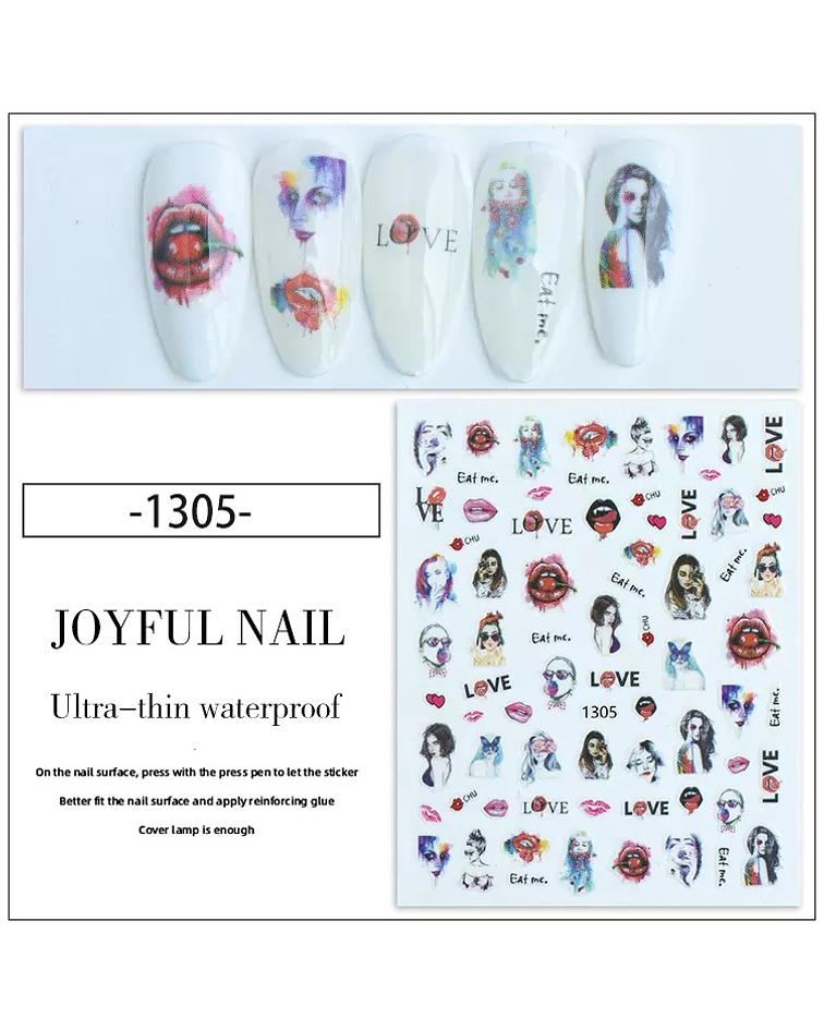 Stickers Besos Sexy para Uñas JOYFUL NAIL