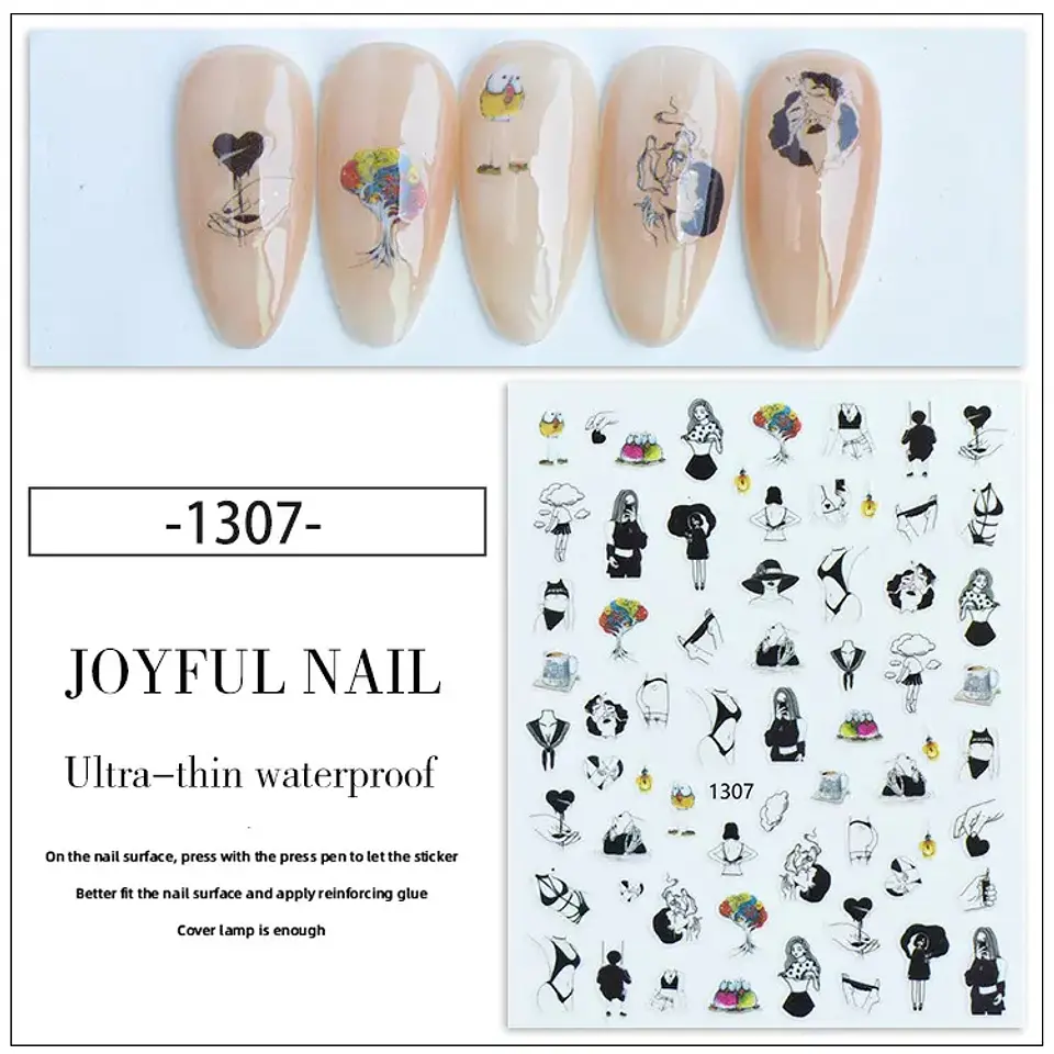 Stickers Besos Sexy para Uñas JOYFUL NAIL 10