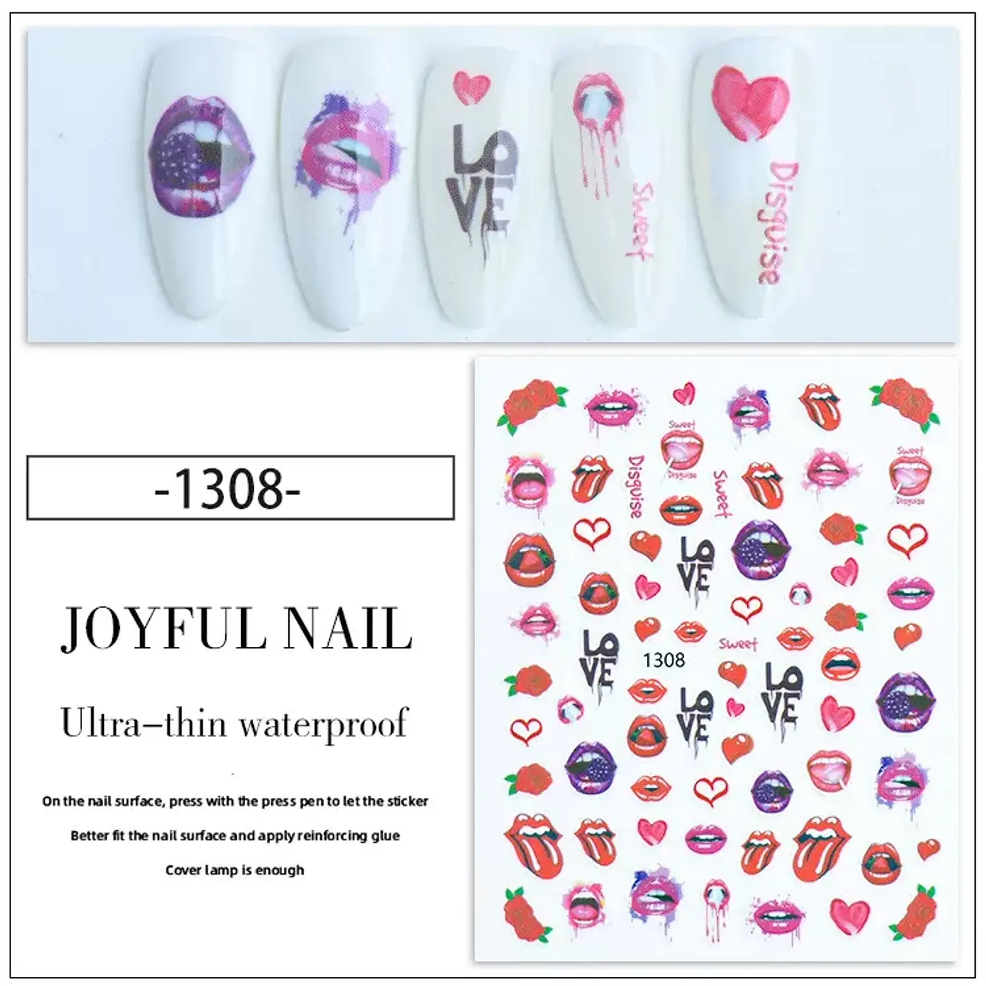 Stickers Besos Sexy para Uñas JOYFUL NAIL 11