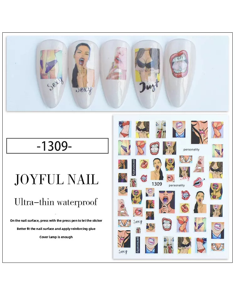 Stickers Besos Sexy para Uñas JOYFUL NAIL