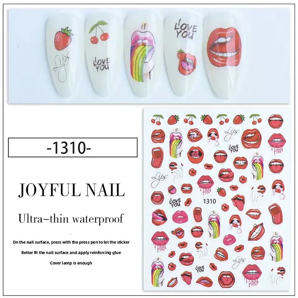 Stickers Besos Sexy para Uñas JOYFUL NAIL 13