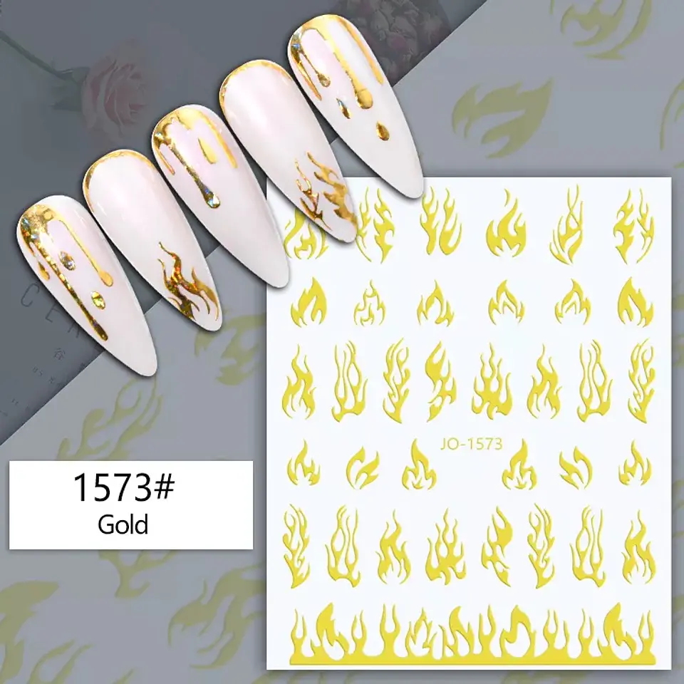 Stickers Llamas para Uñas JOYFUL NAIL 4