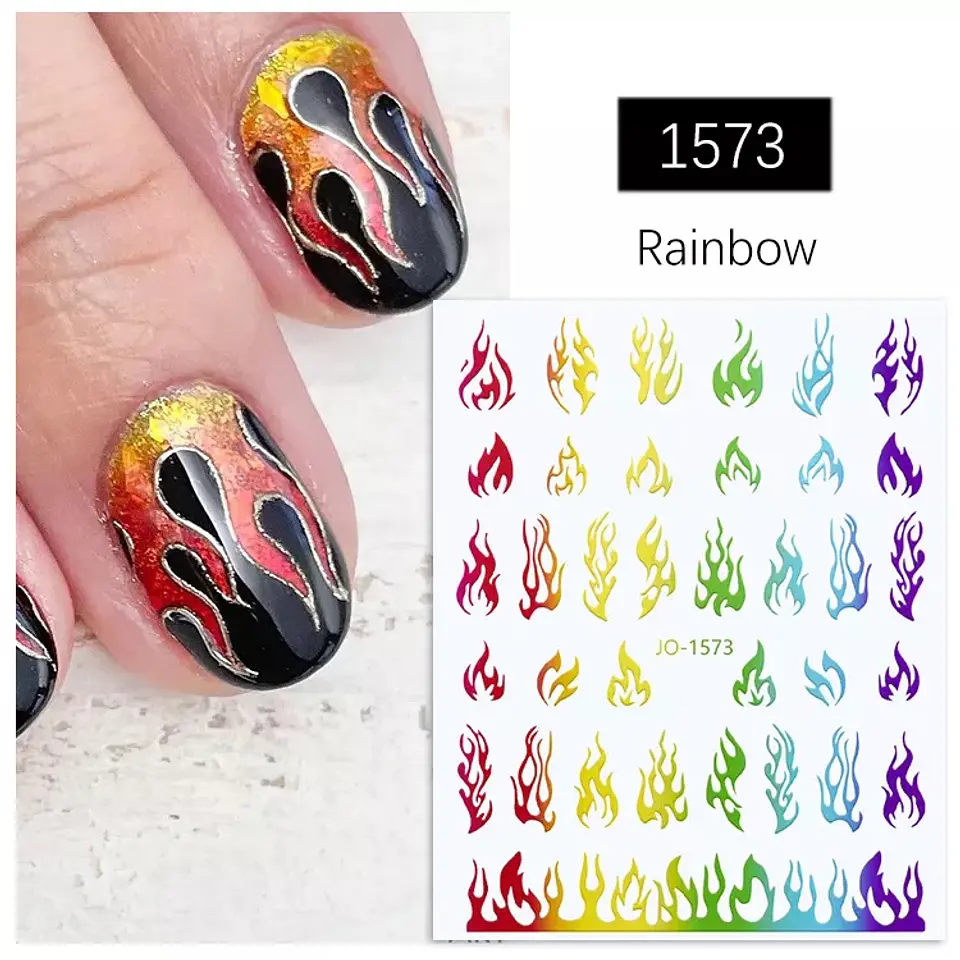 Stickers Llamas para Uñas JOYFUL NAIL 5