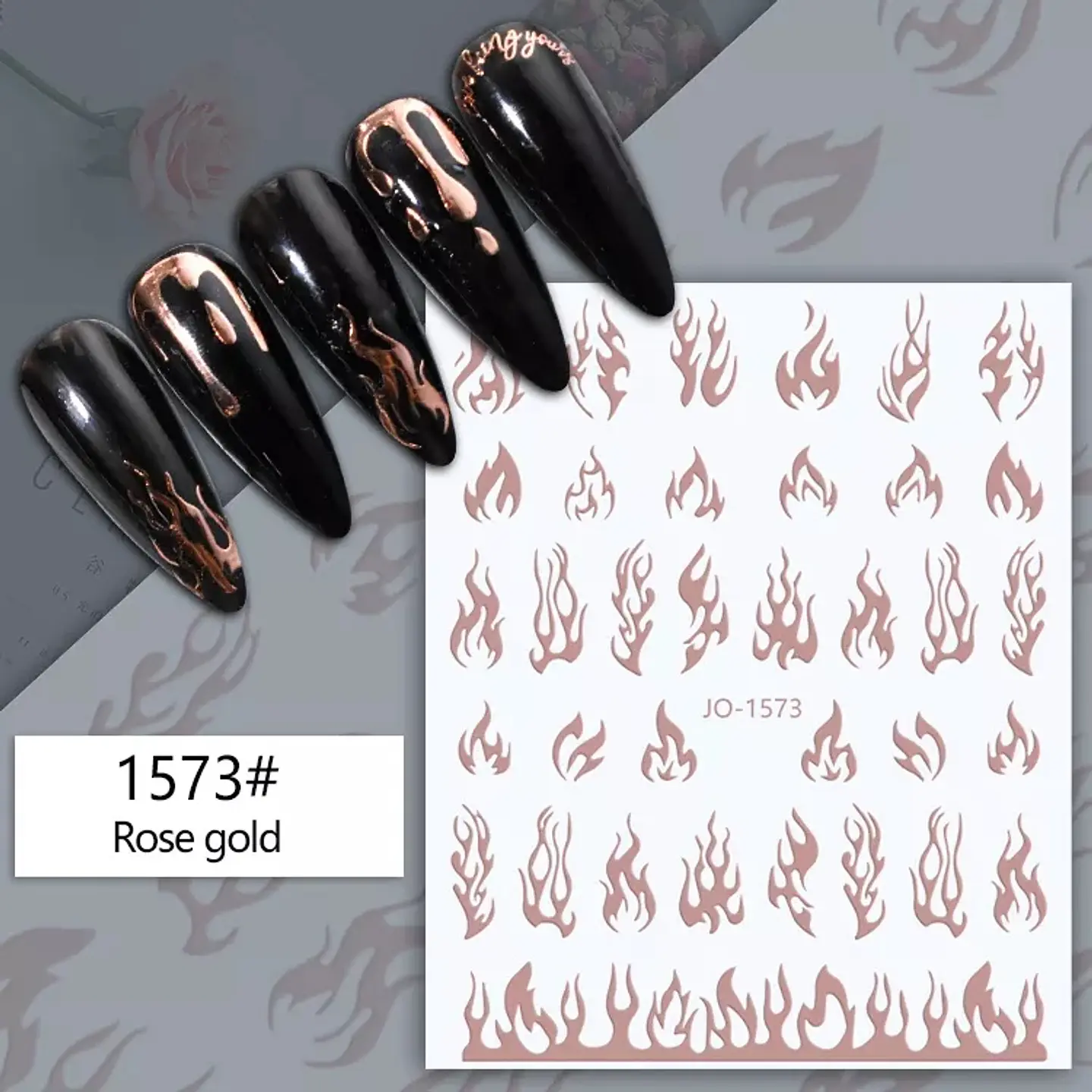 Stickers Llamas para Uñas JOYFUL NAIL 6
