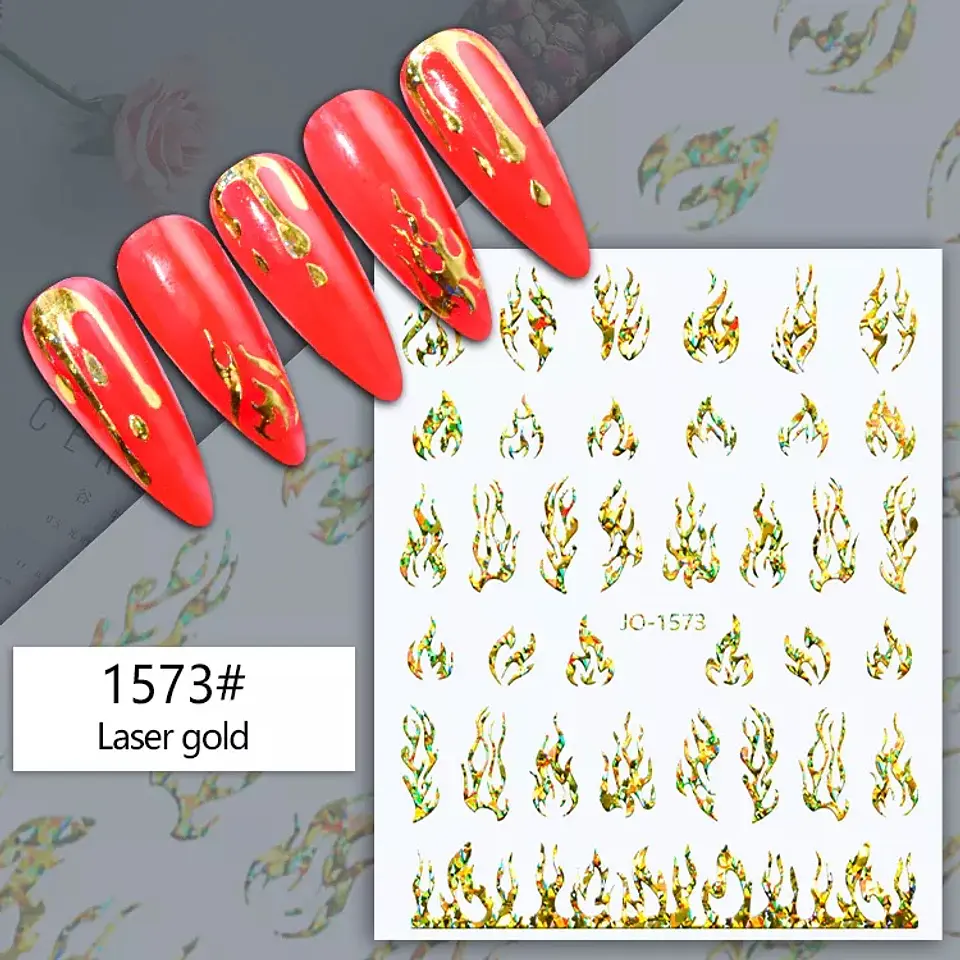 Stickers Llamas para Uñas JOYFUL NAIL 7