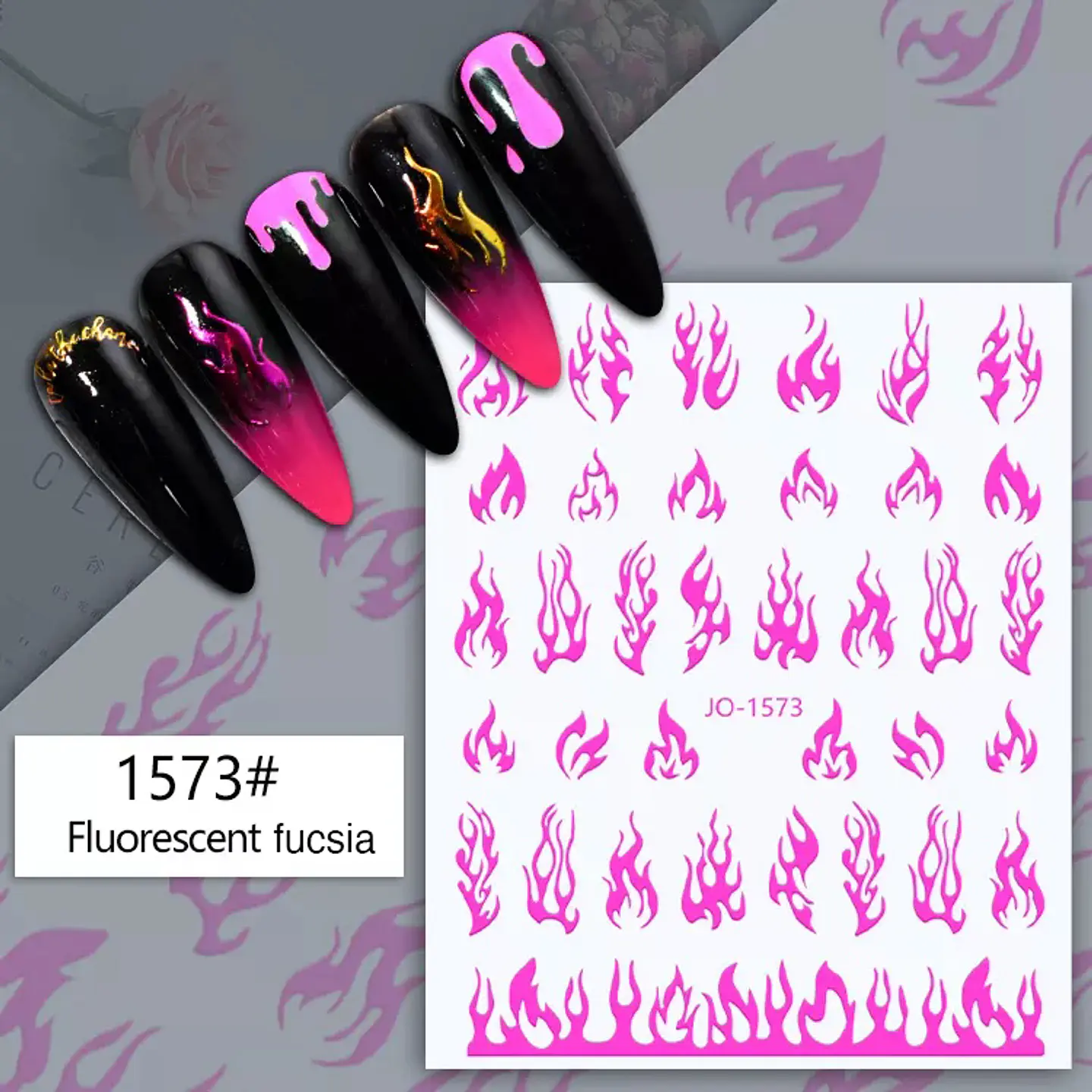 Stickers Llamas para Uñas JOYFUL NAIL 12