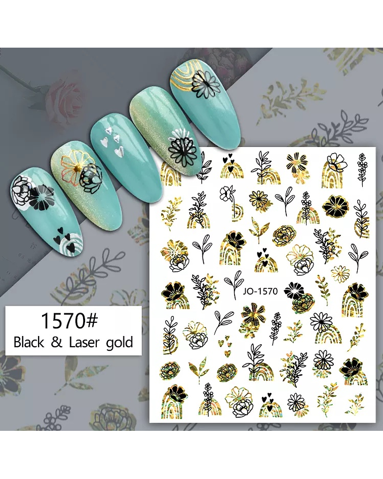 Stickers Flores para Uñas JOYFUL NAIL