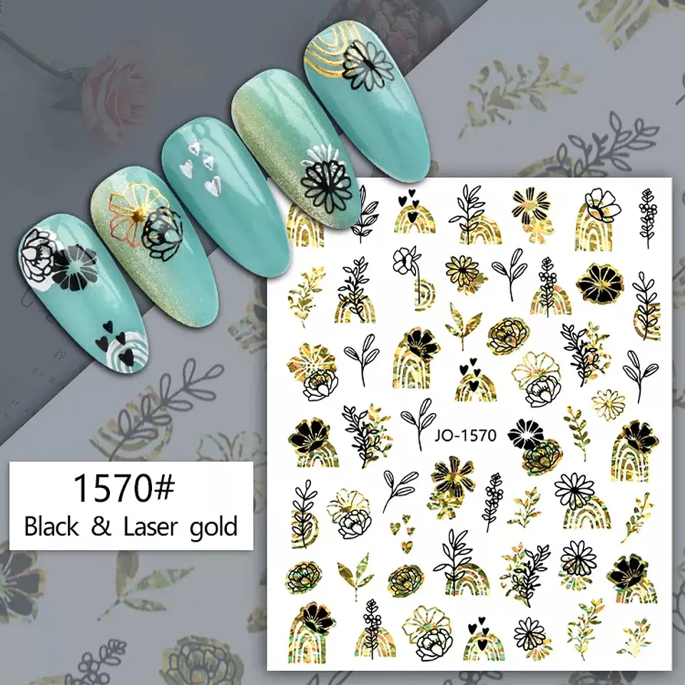 Stickers Flores para Uñas JOYFUL NAIL 5