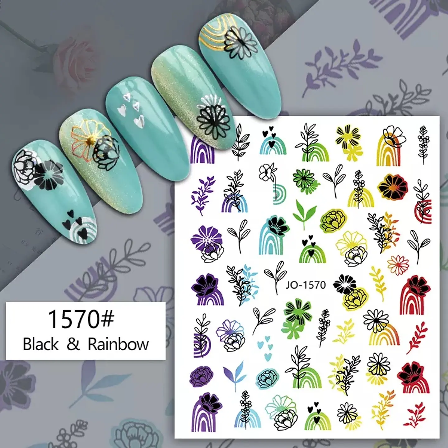 Stickers Flores para Uñas JOYFUL NAIL 6