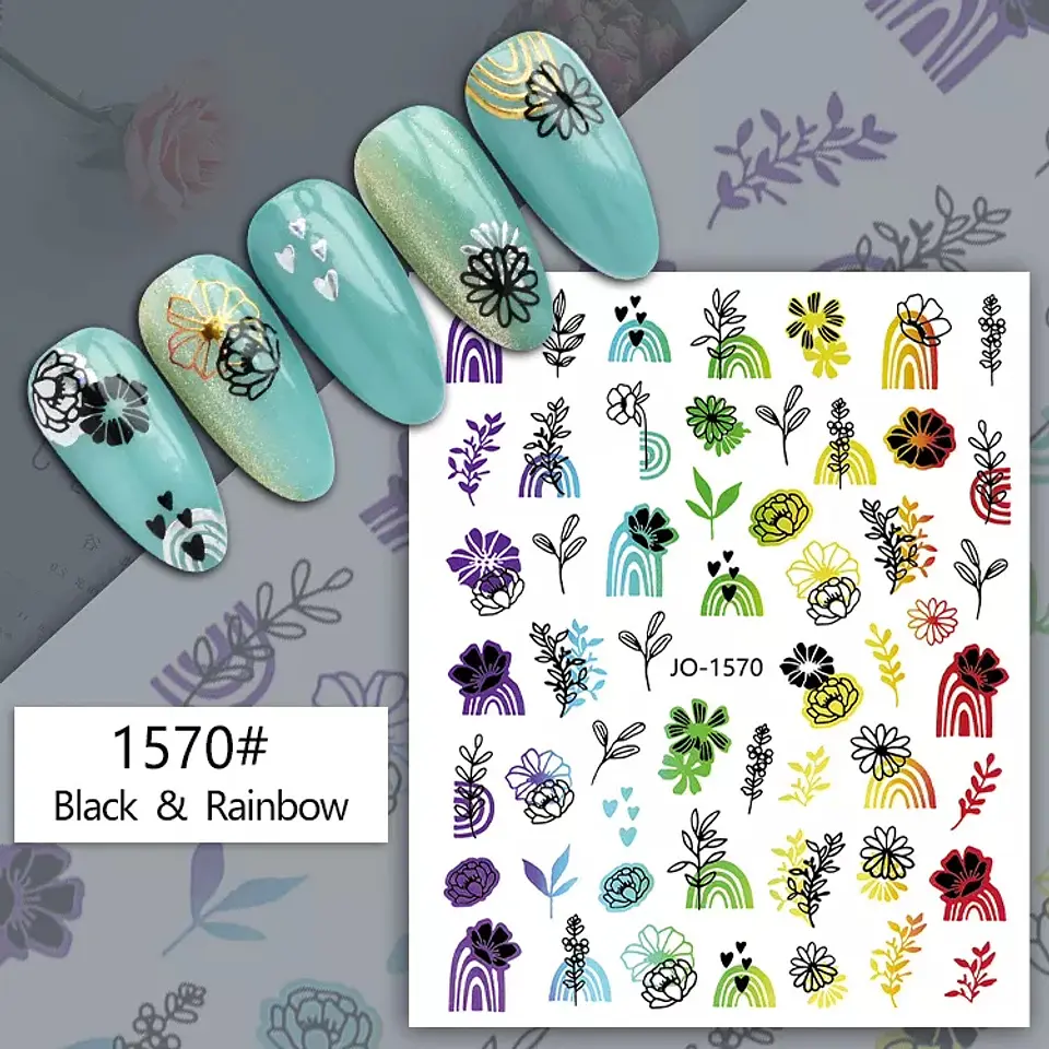 Stickers Flores para Uñas JOYFUL NAIL 6