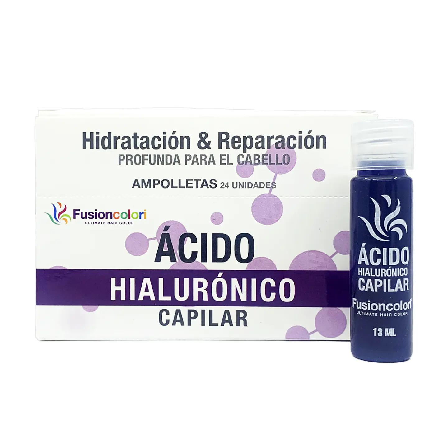 Caja de 24 Ampolletas Ácido Hialurónico FUSIONCOLORI 13ml 1