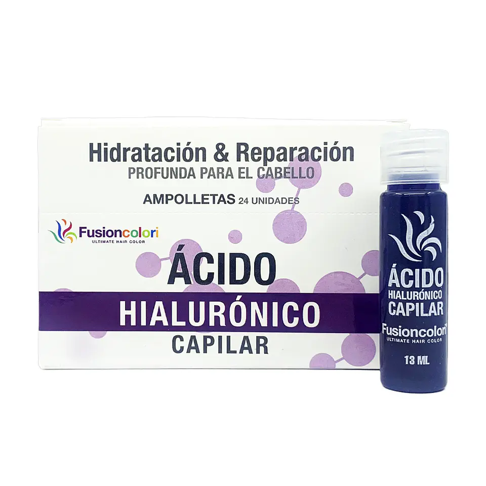Caja de 24 Ampolletas Ácido Hialurónico FUSIONCOLORI 13ml 1