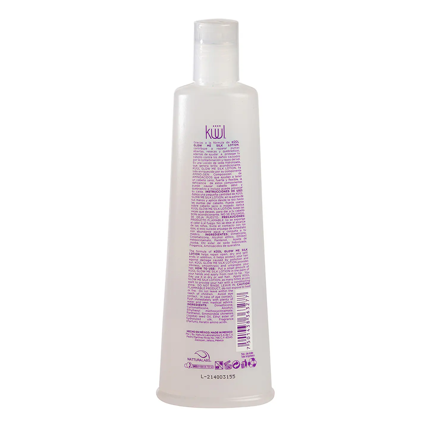 Loción para Puntas Abiertas y Brillo Silk Lotion KÜÜL Glow Me 300ml 2