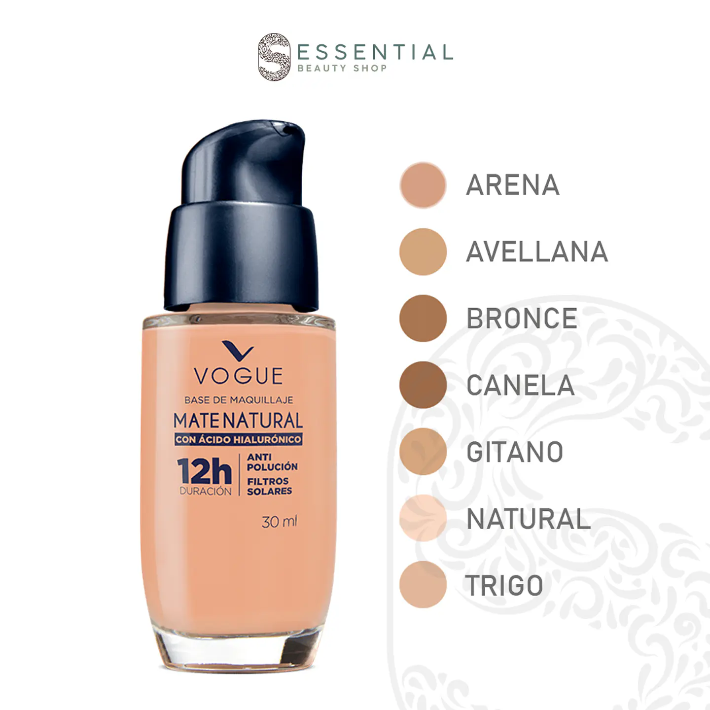 Base Liquida VOGUE Mate Natural 30g 2