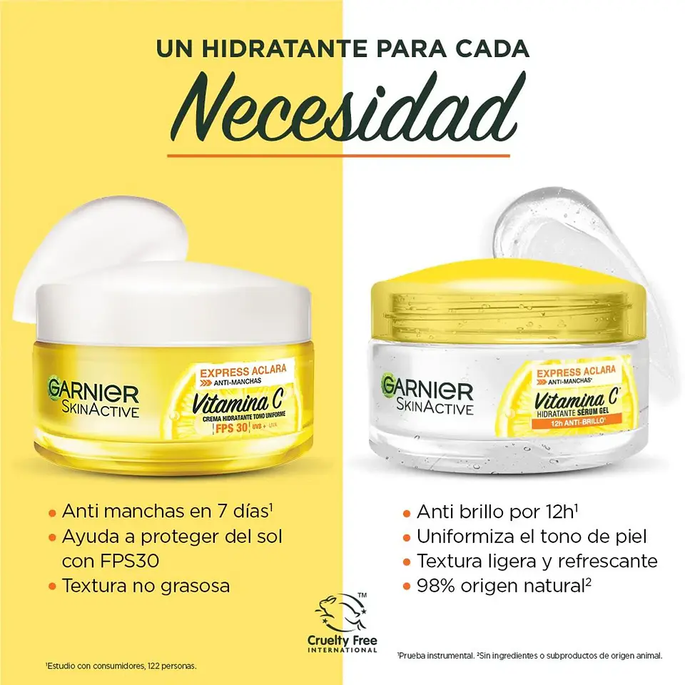 Gel Hidratante 48h Express Aclara GARNIER Skin Active 50ml 5