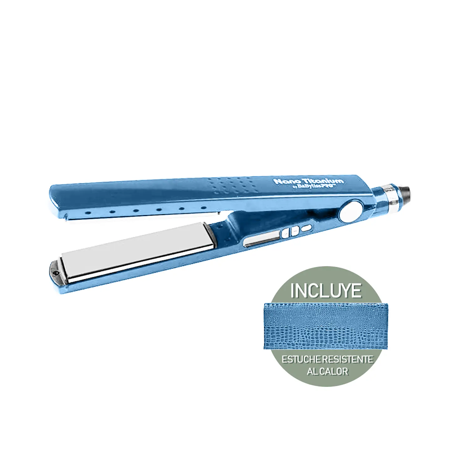 Plancha Iónica Digital Elegance BaBylissPRO Nano Titanium 1 ¼” Azul 1