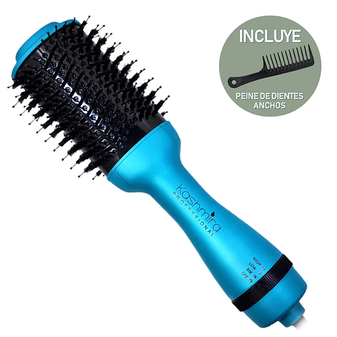 Cepillo Alisador Secador PYT Turquesa